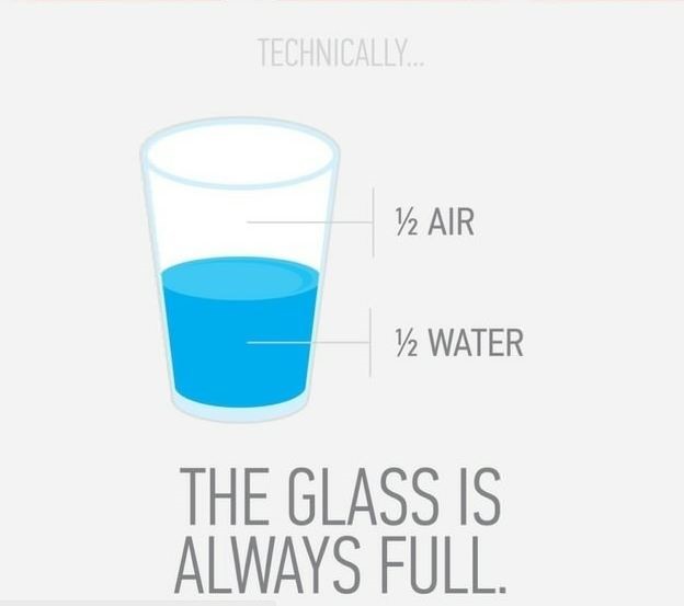 A glass is always full